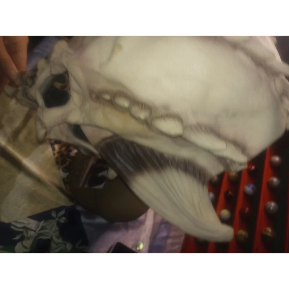 Vintage‎ Devil Skeleton Skull Mask Latex Made Iin Mexico Halloween